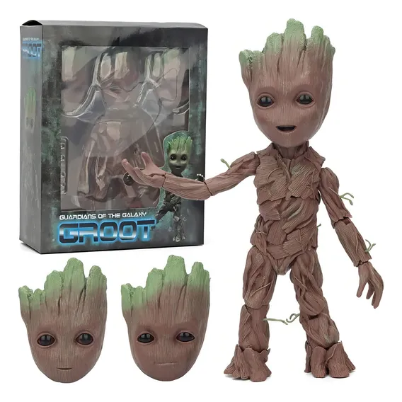 Action Figure Baby Groot Guardiões Da Galáxia Marvel 26cm Foto 1