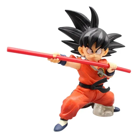 Action Figure Kid Goku Com Bastão Dragon Ball Foto 1