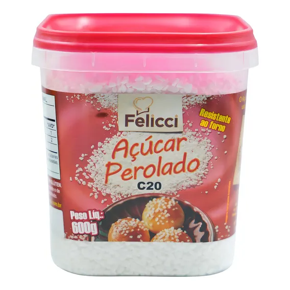 Açúcar Perolado C20 600g Felicci Foto 1