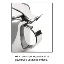 Açucareiro Com Colher Forma Inox 250 G Foto mini  3