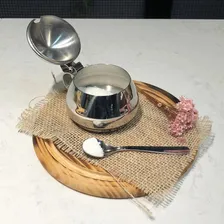 Açucareiro Em Aço Inox Com Tampa Lyr 250 G Forma Foto mini 2