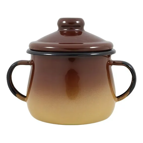 Açucareiro Esmaltado 380ml Ewel Cor Marrom Foto 1