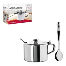 Açucareiro Inox Com Colher Foto mini 3