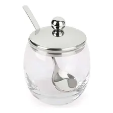 Açucareiro Vidro E Inox Com Colher Corpo Vidro Tampa Inox Foto mini 4