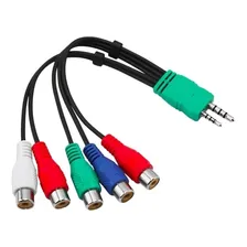 Adaptador Av Componente Tv Samsung 5/rca P1/p2 Cor Preto Foto mini 1