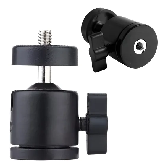 Adaptador Ballhead Para Tripe Ring Light Pedestal 1/4 Ou 3/8 Foto 1