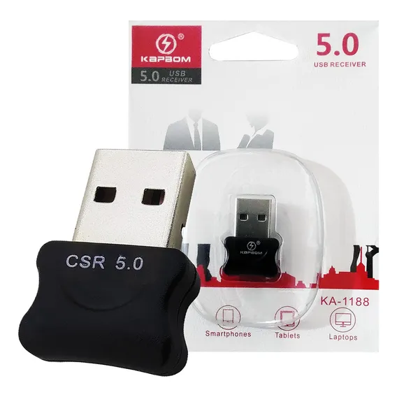 Adaptador Bluetooth Usb 5.0 Conector Sem Fio Dongle Wireless Foto 1