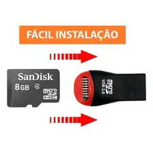 Adaptador Cartão Memória Micro Sd Card - Leitor & Gravador Foto mini 4