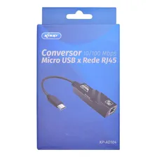 Adaptador Conversor Micro Usb X Rede Rj45 10/100mbps Knup Foto mini 4
