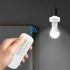 Adaptador Conversor Soquete Bocal Lâmpada Controle Remoto E27 Bivolt com Bateria Foto mini 2