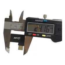 Adaptador Conversor Usb A Fêmea Tipo C Macho Em L 90 Graus Foto mini  3