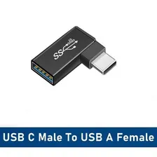 Adaptador Conversor Usb A Fêmea Tipo C Macho Em L 90 Graus Foto mini  2
