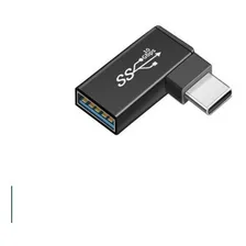 Adaptador Conversor Usb A Fêmea Tipo C Macho Em L 90 Graus Foto  mini 1