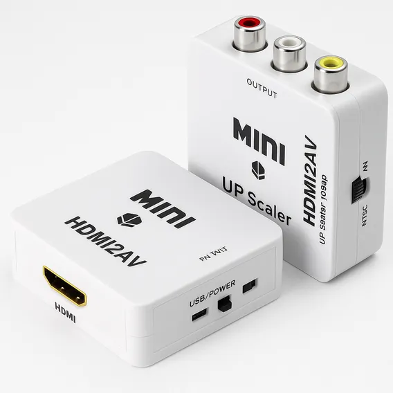Adaptador Converte Entrada Hdmi Em Saida Av Rca Tv De Tubo Foto 1