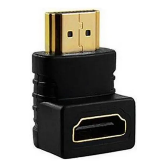 Adaptador Curva Hdmi L 90 Graus Macho X Femea Tv Parede Foto 1