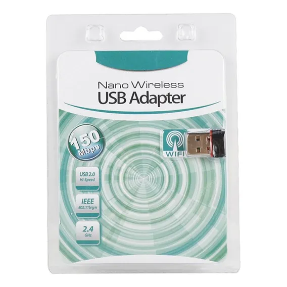 Adaptador de antena USB Nano WiFi 100m 150Mbps 802.11b/g/n Foto 1
