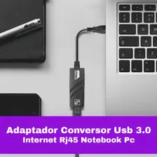 Adaptador De Internet Rj45 Para Usb 3.0 - Conectividade Foto mini  3