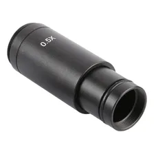 Adaptador de microsc贸pio 0,5 x C, adaptador de 30/30,5 mm, para microsc贸pio, c芒mera CCD, lente ocular com revestimento reflexivo azul, ocular de c芒mera eletr么nica, 0,5 x C, adaptador de lente Foto mini 3