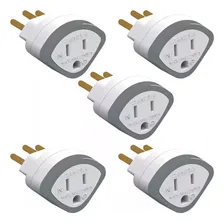 Adaptador De Tomada Para Pino Chato Tipo Americano Tripolar 3 Pinos Daneva 5 Unidades Foto mini 1