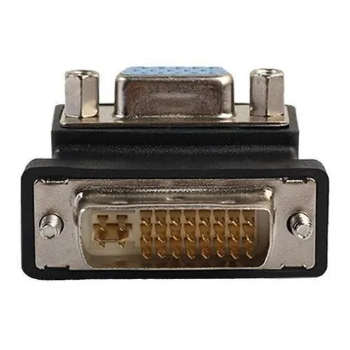 Adaptador Dvi-i 24+5 X Vga 90º Graus Tipo L Monitor Projetor Foto 1