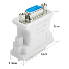 Adaptador Dvi-i 24+5 Pinos Macho P/ Vga 15 Pinos Femea Foto mini 2