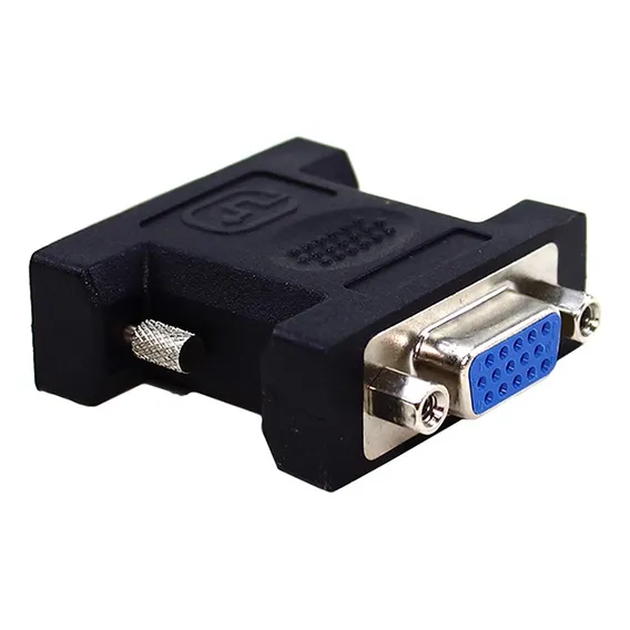Adaptador Dvi Macho X Vga Db15 Fêmea Tblack Preto Foto 1