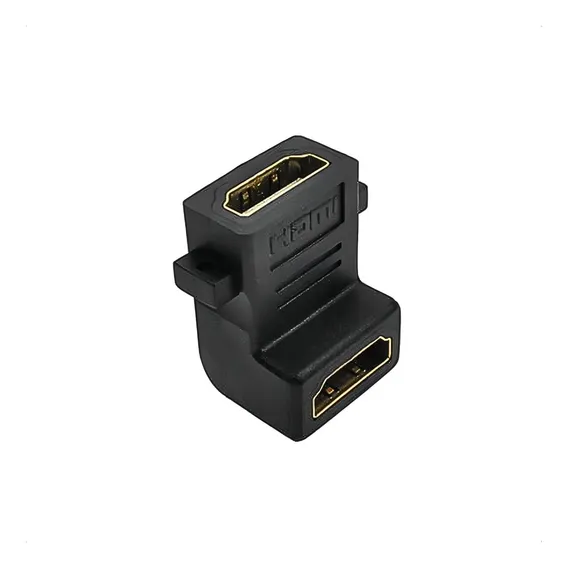 Adaptador Emenda Hdmi Fêmea X Fêmea L 90º Graus Plug Painel Foto 1