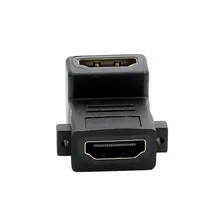 Adaptador Emenda Hdmi Fêmea X Fêmea L 90º Graus Plug Painel Foto mini 4