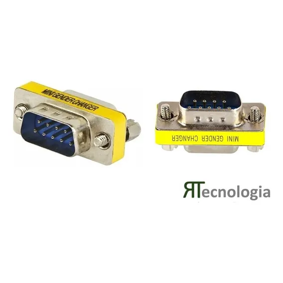 Adaptador / Emenda Serial Db9 Macho X Macho 9 Pinos Rs232 Foto 1