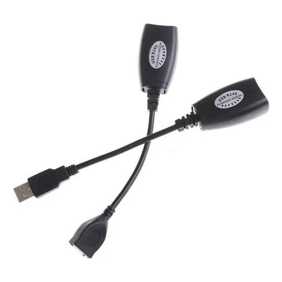 Adaptador Extensor Rj45 Usb Ate 50 Metros Cor Preto Foto 1