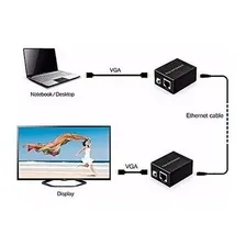 Adaptador Extensor Vga P/ Lan Cat5 Cat6 Rj45 Rede 60m 1080p Foto mini  3