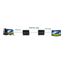 Adaptador Extensor Vga P/ Lan Cat5 Cat6 Rj45 Rede 60m 1080p Foto mini 4