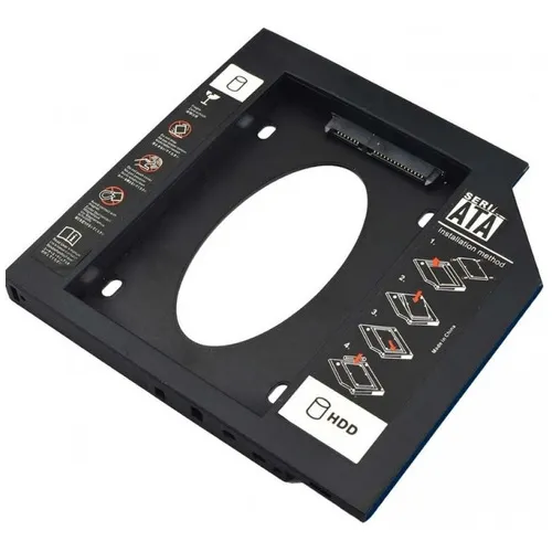 Adaptador Hdd Ssd Notebook 12.7mm Cd Dvd Multilaser - Ga173 Cor Preto Foto 1