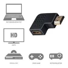 Adaptador Hdmi 90 Graus Esquerda Macho Fêmea - Tv Full Hd 4k Foto mini 2