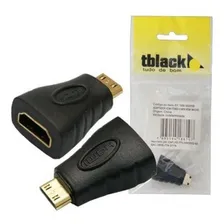 Adaptador Hdmi Fêmea X Mini Hdmi Macho Ouro - Tblack Foto mini 1