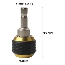 Adaptador Mandril C/engate Rápido P/ Parafusadeira Furadeira Foto mini 3