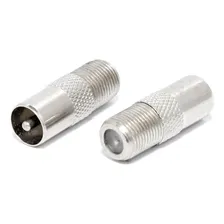 Adaptador Metal Antena Coaxial Europeu Macho Tv Foto mini 1
