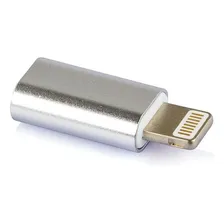 Adaptador Micro Usb Para iPhone - Prata Foto mini 1