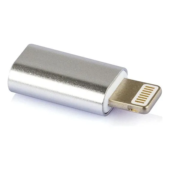Adaptador Micro Usb Para iPhone - Prata Foto 1