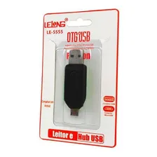 Adaptador Micro Usb V8 Usb Cartão Sd Micro Sd Otg Le-5555 Foto mini 1