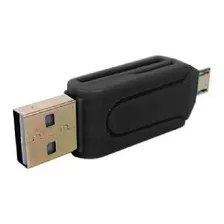 Adaptador Micro Usb V8 Usb Cartão Sd Micro Sd Otg Le-5555 Foto mini 2