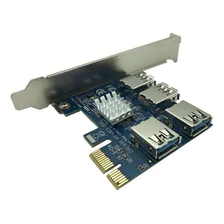 Adaptador Multiplicador Riser Pci-e 1 Para 4 Rig Mineração Foto mini 2