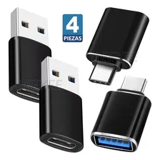 Adaptador Otg Adaptador USB Cabo Otg Adaptador Otg de 4 peças Adaptador Otg USB tipo C para USB 3.0 5 gbps Cor Preto Jewyee Foto mini 1
