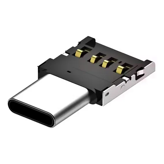 Adaptador Otg Tipo C Otg para Usb 2.0 Silver Foto 1