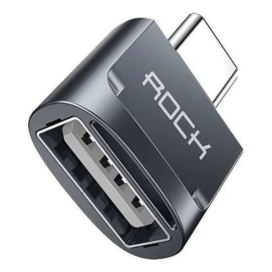 Adaptador Otg Type-c Para Usb-af 3.0 Rock - Preto Foto 1