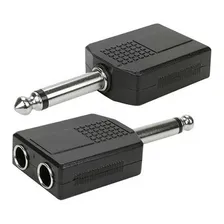 Adaptador P10 Mono Macho X 2 P10 Mono Fêmea Foto mini  2