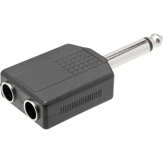 Adaptador P10 Mono Macho X 2 P10 Mono Fêmea Foto 1