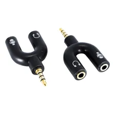 Adaptador P2 Para Fone E Microfone P2 X P3 Cor Preto Foto mini 4