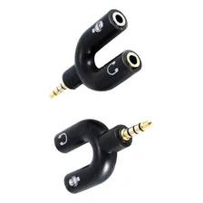 Adaptador P2 Para Fone E Microfone P2 X P3 Cor Preto Foto mini 3