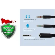 Adaptador P3 P/ Headset Fone E Microfone Em Notebook Pc P3 FĂȘmea Para P2 Macho (fone) P2 Macho (microfone) Guerra Dos Games Foto mini 3